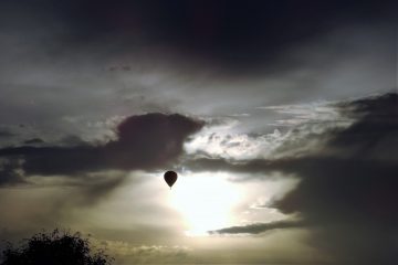 Heißluftballon östl. Hamburg.
