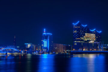 Joachim Klein - Blue Port 25.08.2022 - Hamburger Hafen Blue Night Elbphi