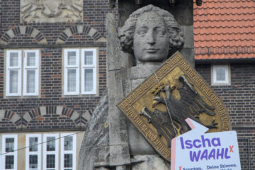 Bernd Mattern - Finkenwerder 06.05.2023 - Wahlkampf