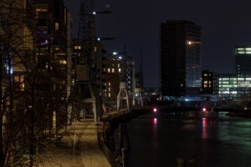 Bodo Jarren - Fotografie am Abend - 30.01.2024 - Kräne am Baakenhafen